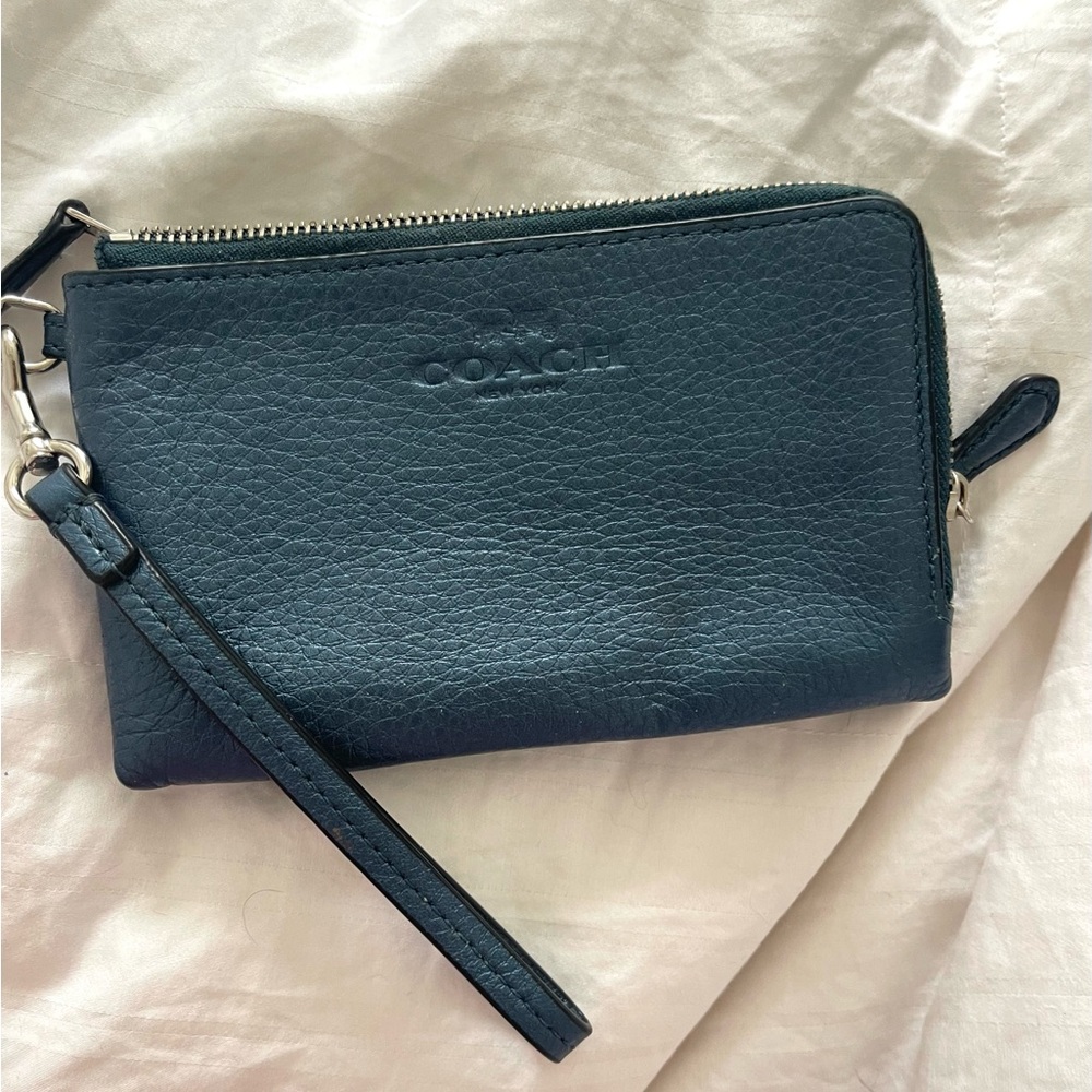 vintage coach double zipper wristlet circa 2013